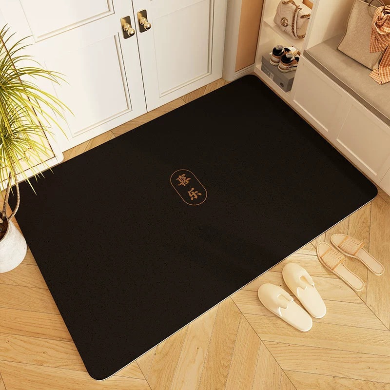 New Chinese simple solid color entrance mat, enter the door, rub the mud and soil, the foot mat, the anti-slip wear-resistant silk ring mat, and the floor mat can be cut