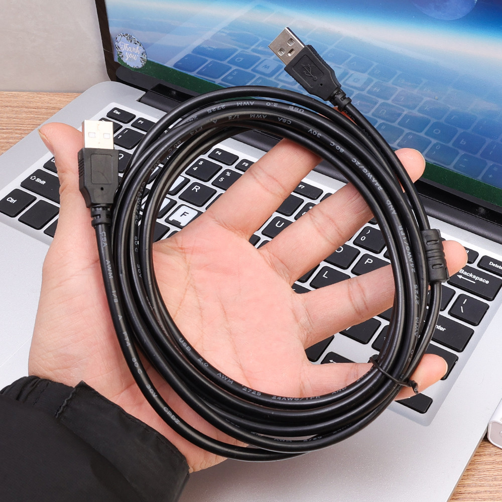 Double Headed USB 2.0 Public To Public Data Cable -High Speed Transmission Data Line -0.45/0.9/1.35/1.8/2.7M -USB Extension Connection Cable -Hard Disk Copy Data Cable. 