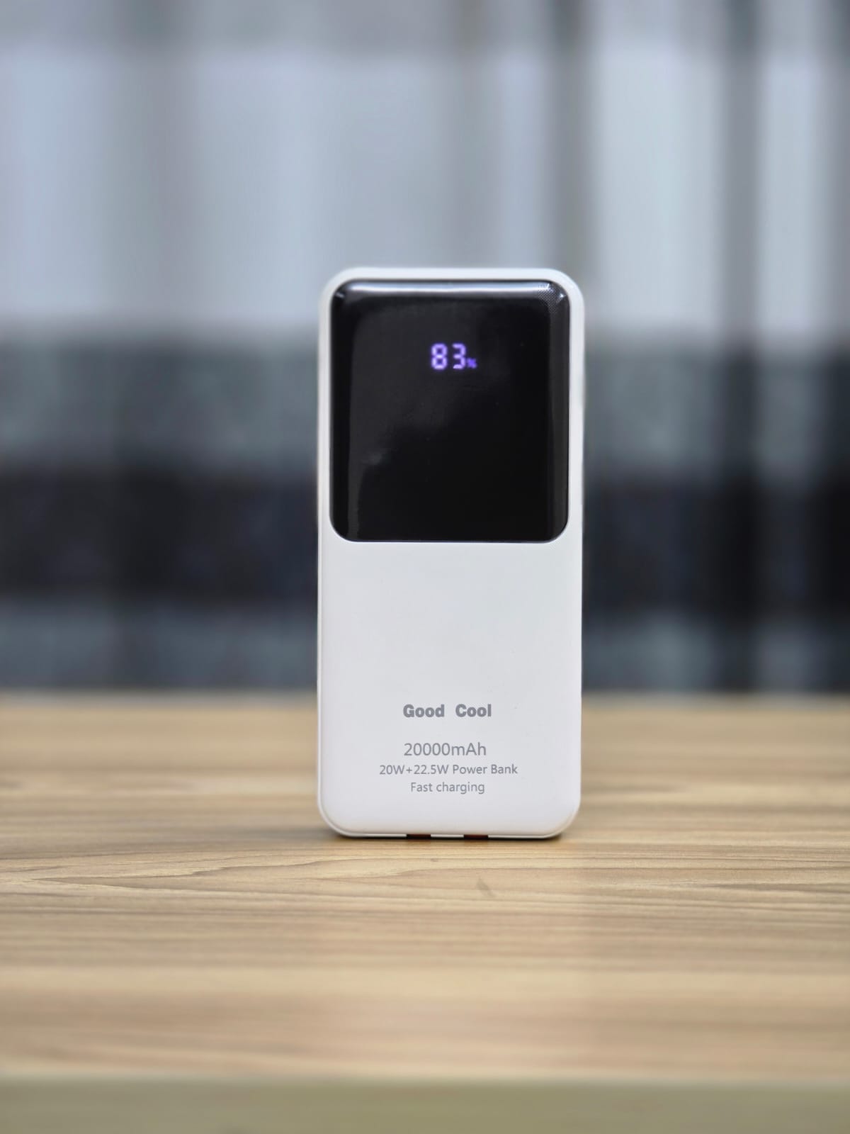 Good Cool Portable Fast Charging 20,000mAh Minimalistic Power Bank with Cable - LED Flashlight & Power Display.. 