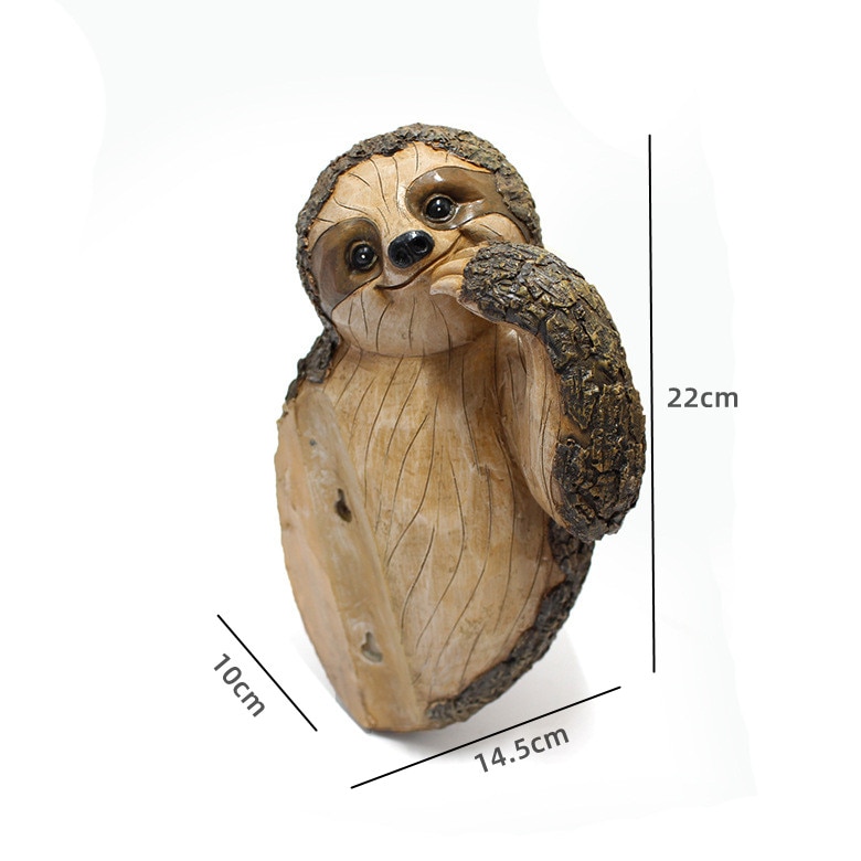 Realistic Tree Sloth Garden Statue Garden Ornaments Sloth Climbing Resin Tree Hugger And Peeker Animal For Yard Lawn Home Decor. 
