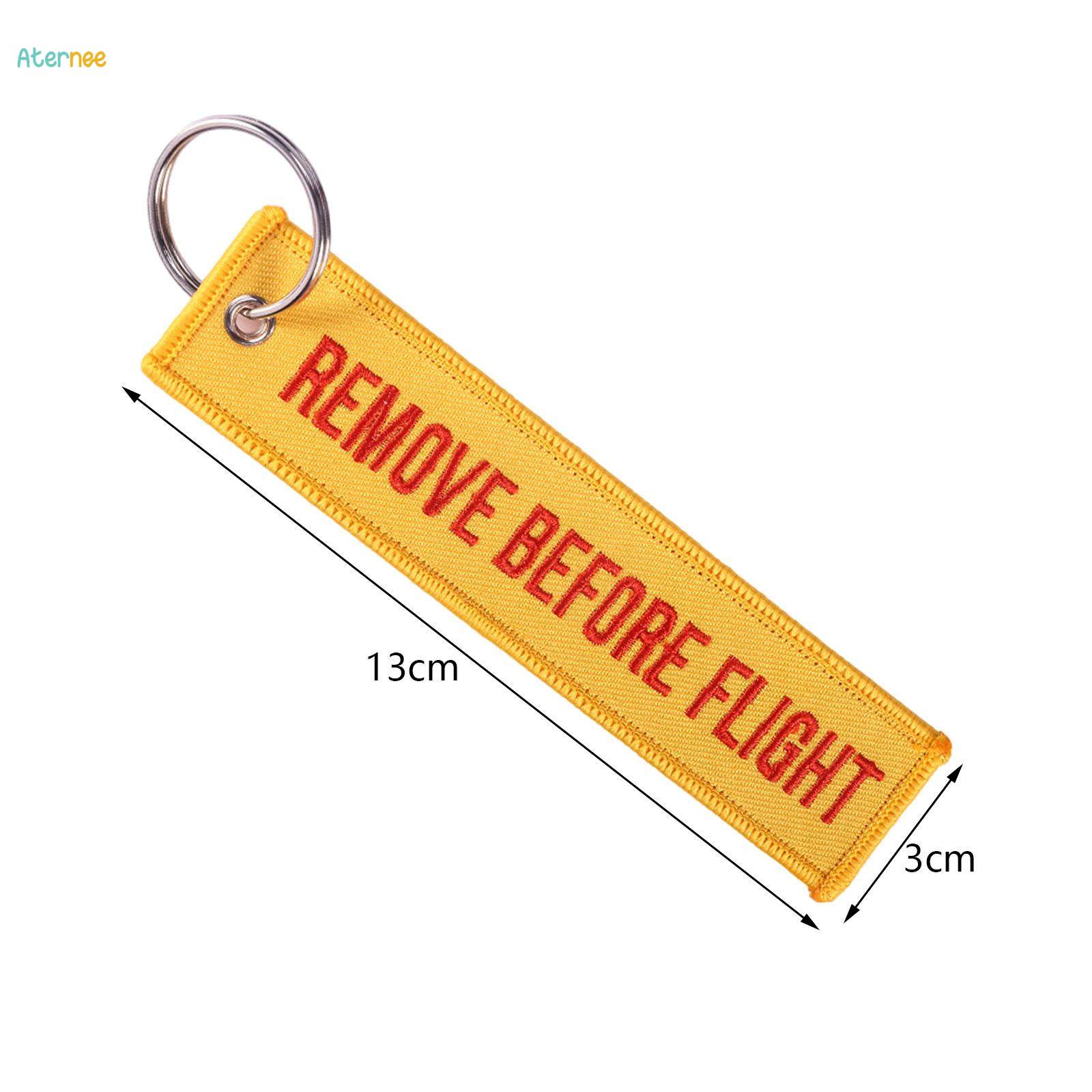 Portable Key Chain Key Fob Durable Material Fashionable Multipurpose Embroidery Keychain Orange. 
