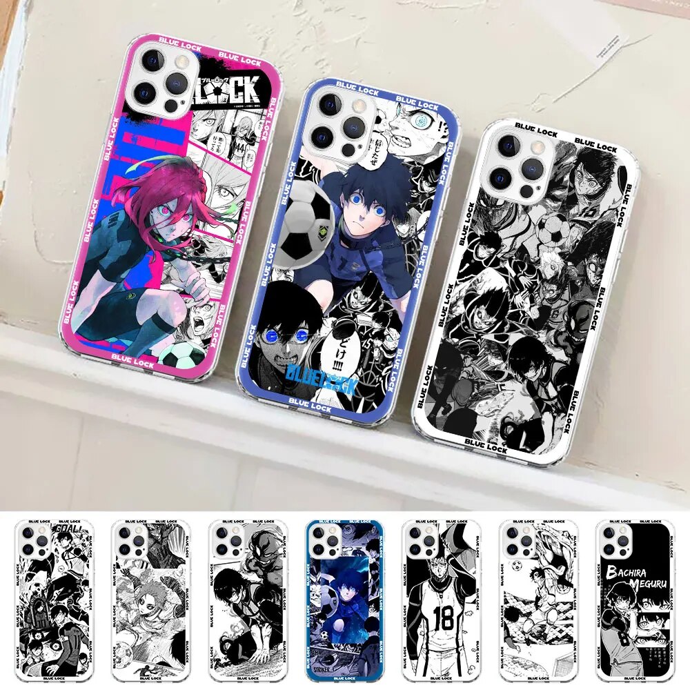 Anime Blue Lock Case for Apple iPhone 14 Plus 13 12 Mini 11 15 Pro Max XR XS 7 8 Plus X Clear TPU Phone Cover