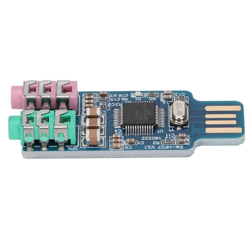 CM108 USB Drive Free Sound Card Laptop Computer External Module. 