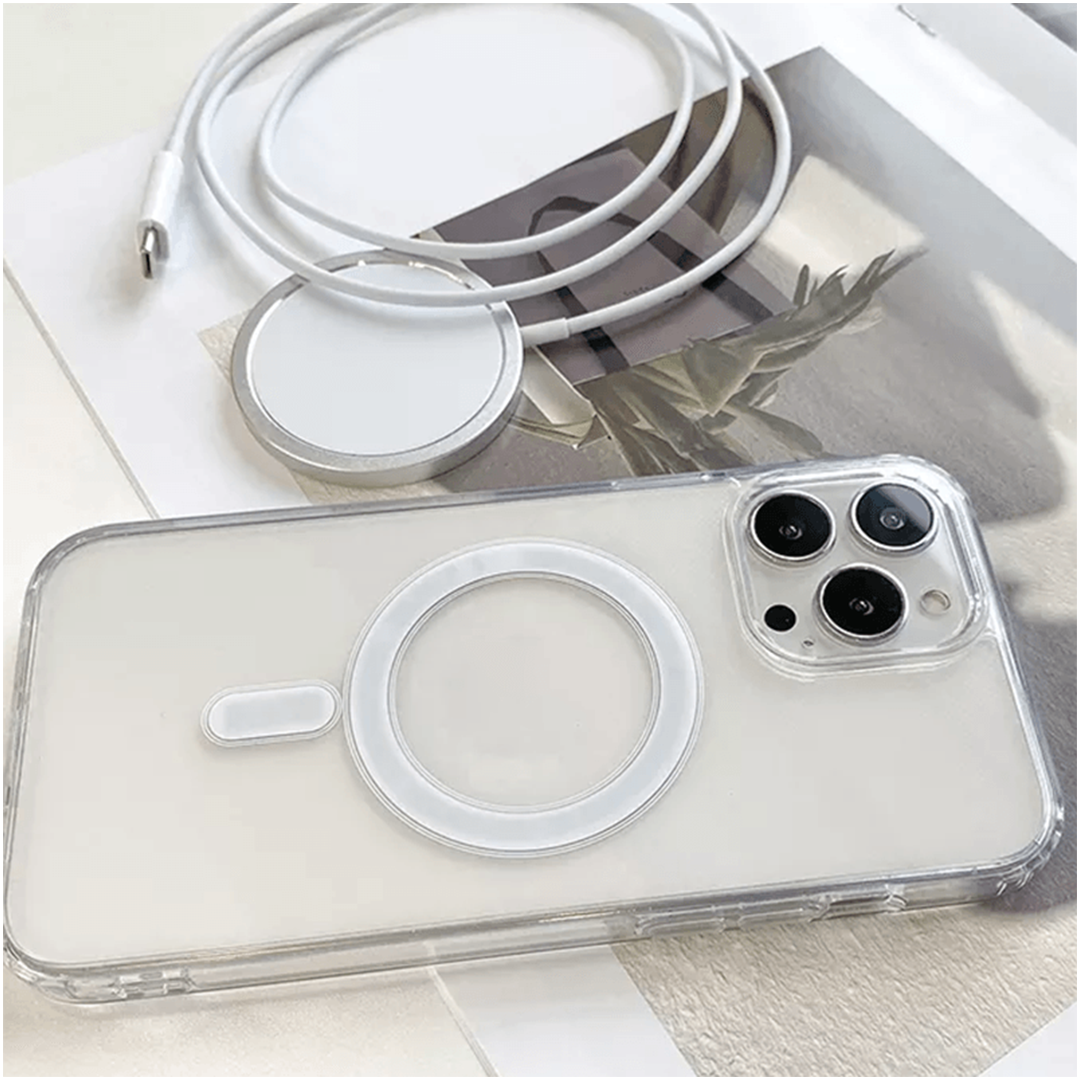 Magnetic Wireless Charging Case Clear Shockproof Back Cover For Apple iPhone 11-14 full series is available. 