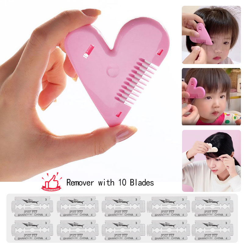 Hair Cutting Trimmer Heart Shape Hair Remover Home Hair Remover for Smooth & Silky Skin Mini Makeup Tools for Thinning Beauty Hair Cut Combo