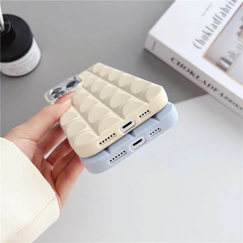Cute 3D Cubic Soft Bubble Silicone Phone Case For iPhone. 