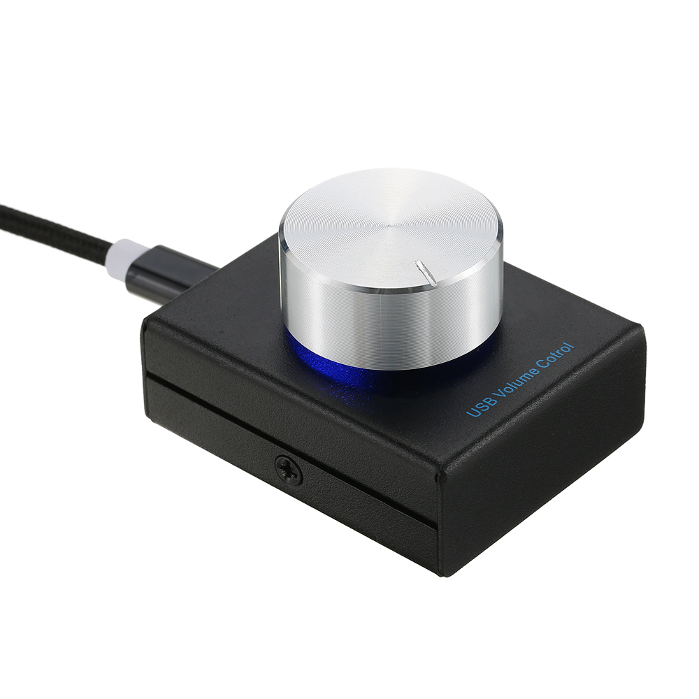 USB Volume Control Computer Speaker Audio Volume Controller Adjuster with One Key Mute Function. 