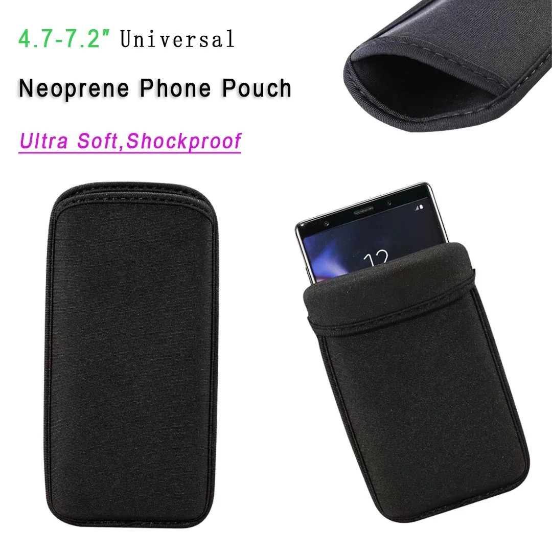 Universal Neoprene Mobile Phone Case Pouch For iPhone Samsung