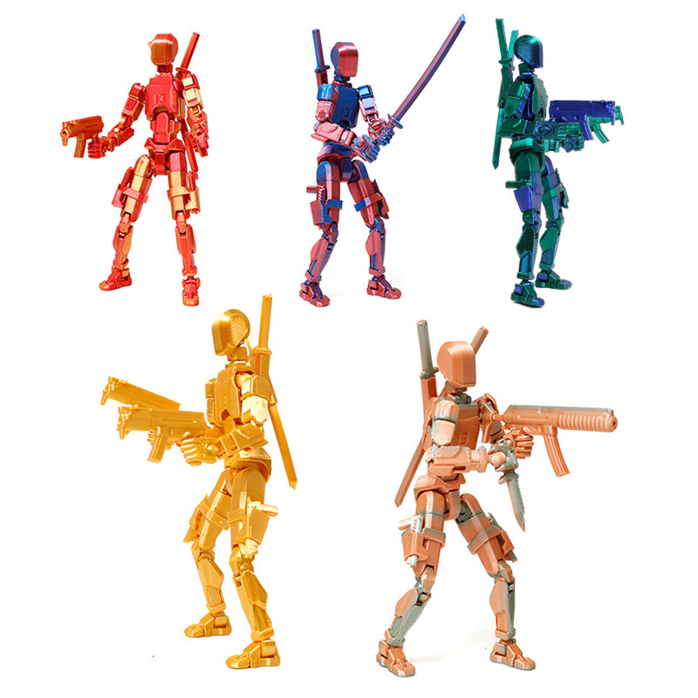 MoupBoi 3D Printed Action Figure Titan 13 Action Figure Articulate Movable Dummy Doll Diy Assembly Toy for Stop Motion Animation Dummy. 