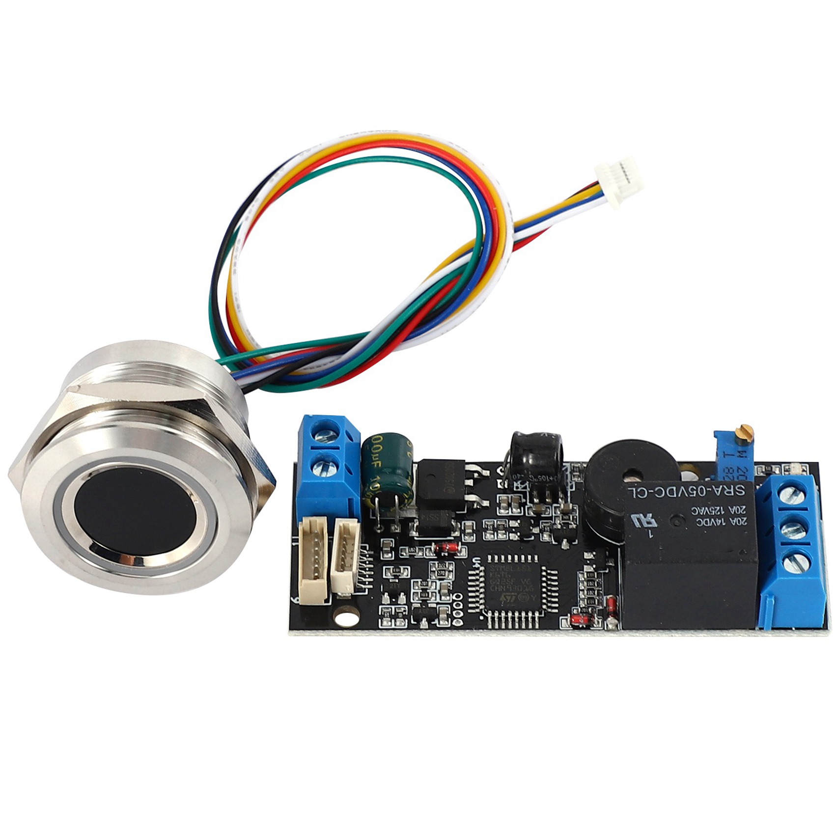 2X K202 DC12V Low Power Fingerprint Control Board + R503 Fingerprint Module Round Fingerprint Recognition Module. 