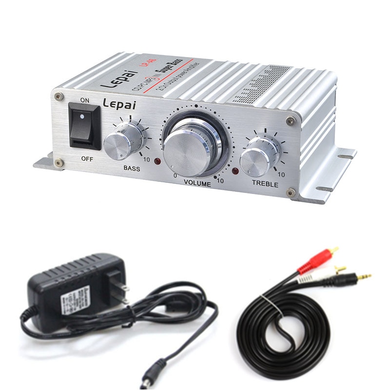 Lepy A6 s 2x15W 2.0 Channel Mini Stereo Class AB dac Bass And Treble Adjust DC 12V For Car Amp - With wer. 