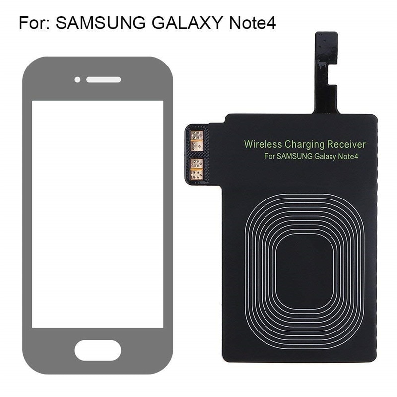 【happy one】Qi Wireless Charger Receiver Module Samsung Note 4 Apply for Qi Wireless Charging Pad 5V 750mA Black. 