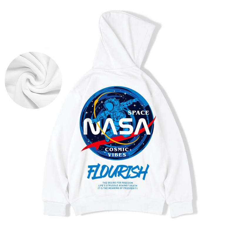 CnHnOH Streetwear Plus Fat Plus Size Nasatee Astronaut Fat Loose