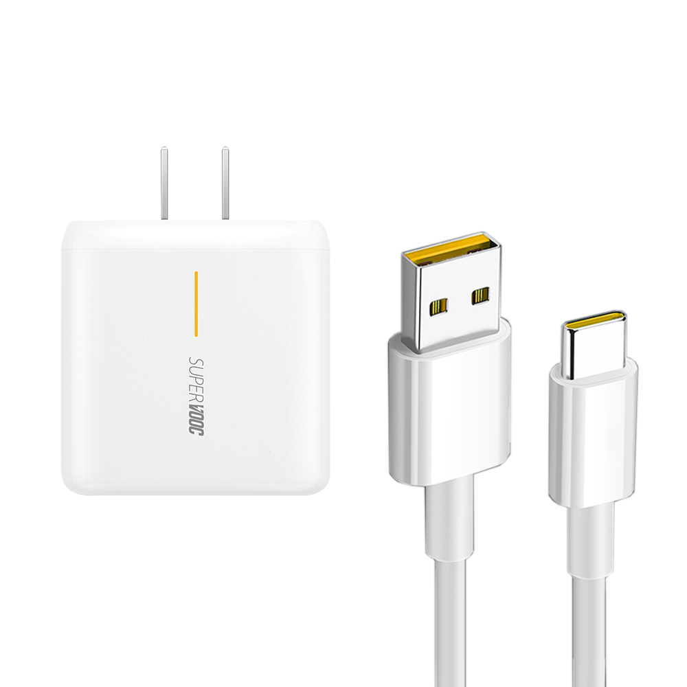 65W Supervooc 2.0 Fast Charger For OPPO Reno Ace Ace2 Reno4 Reno5 Reno6 Reno7 Reno5K SE Pro Pro+ 5G USB Type-C Cable. 