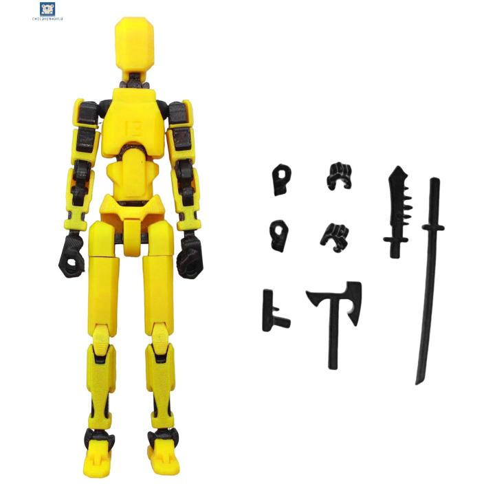 Joint Man Dummy 13 Action Figure Flexible Multi-Jointed Robot Action Figure for Home Decor Art Model with Movable Joints Lego Toy for Children birthday gift Creative puzzle for kids super hero spiderman ironman superman batman play DIY Toy For Kid. 