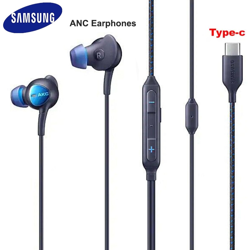 Samsung Type C ANC Earphones In-ear Wired Mic Volume Control USB-C Headset for Galaxy Note 10 + 20 S20 S21 Ultra A52
