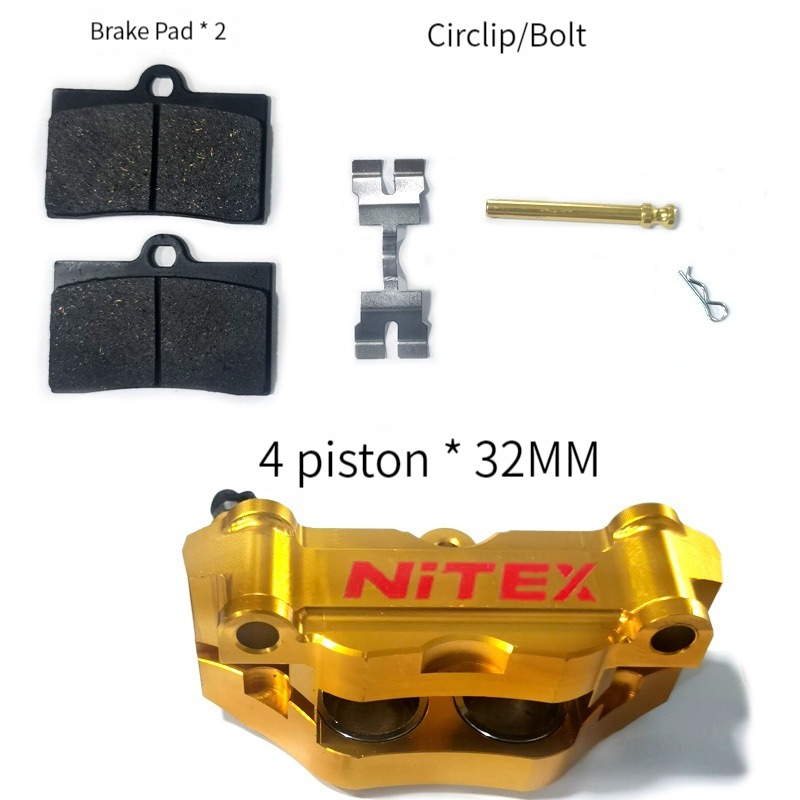 NITEX Motorcycle Large Radiant CNC Hole Distance 100MM Lower Pump Caliper Pair Four Calipers Suitable For All Models. 