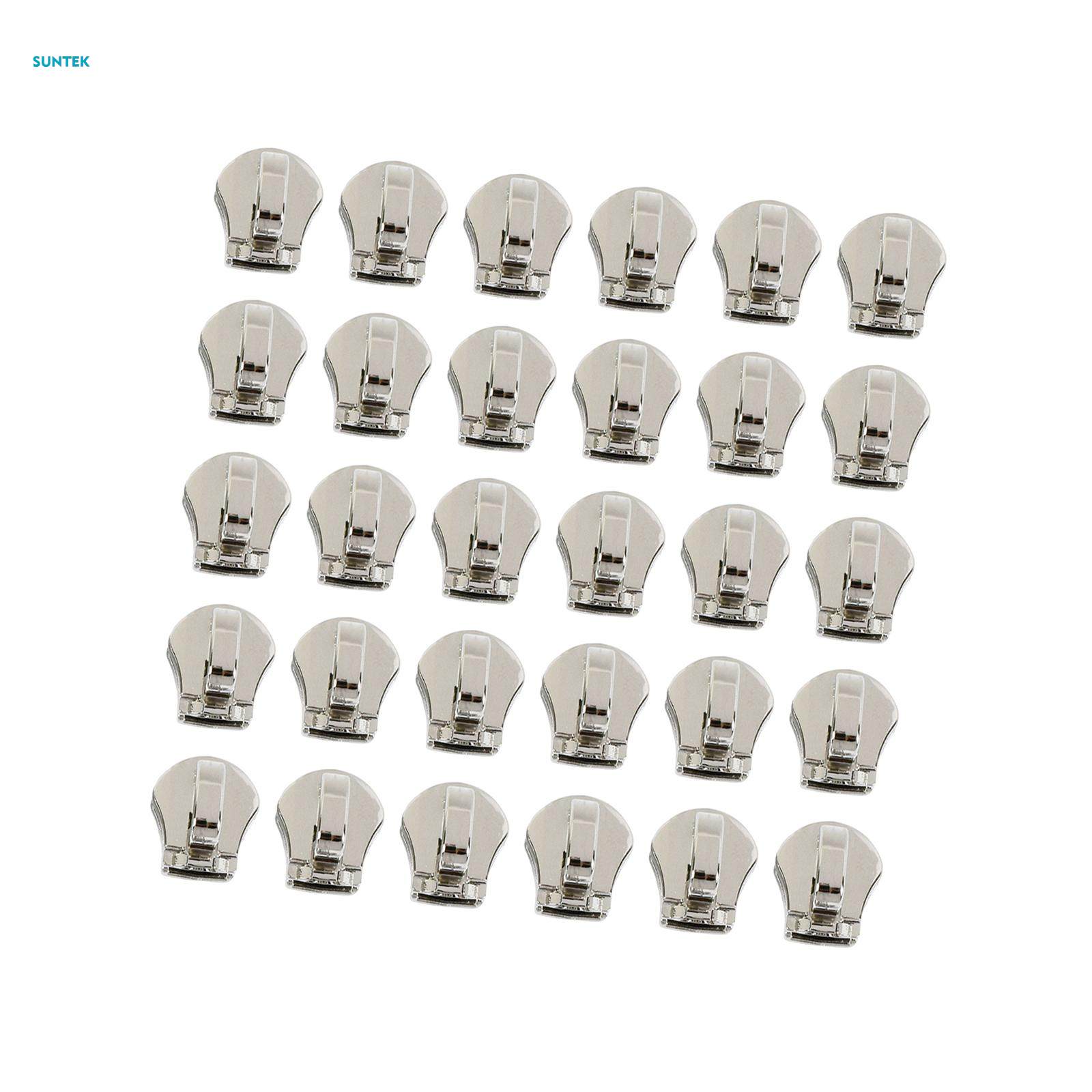 30Pcs Zipper Sliders Only #5 Zip Slides Metal Zip Pulls Not Included for Repairing Coats, Jackets. 