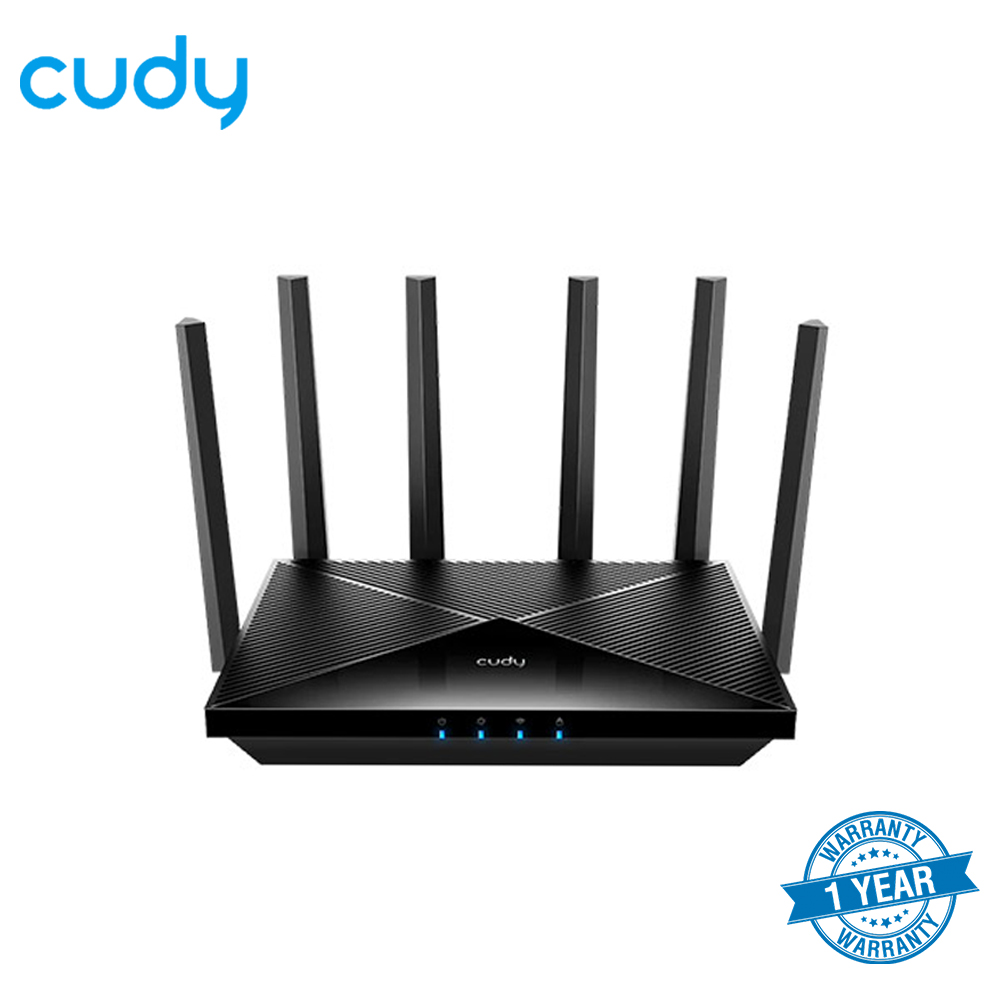 Cudy WR11000 BE11000 2.5G Mesh Wi-Fi 7 Router - 6-Stream Tri-Band Wi-Fi 7 - 4× 2.5G Ethernet Ports - 5.7 Gbps + 4.3 Gbps + 688 Mbps - Covers 140 m² (1,500 ft²) with eFEM - Cudy App, Cloud Control