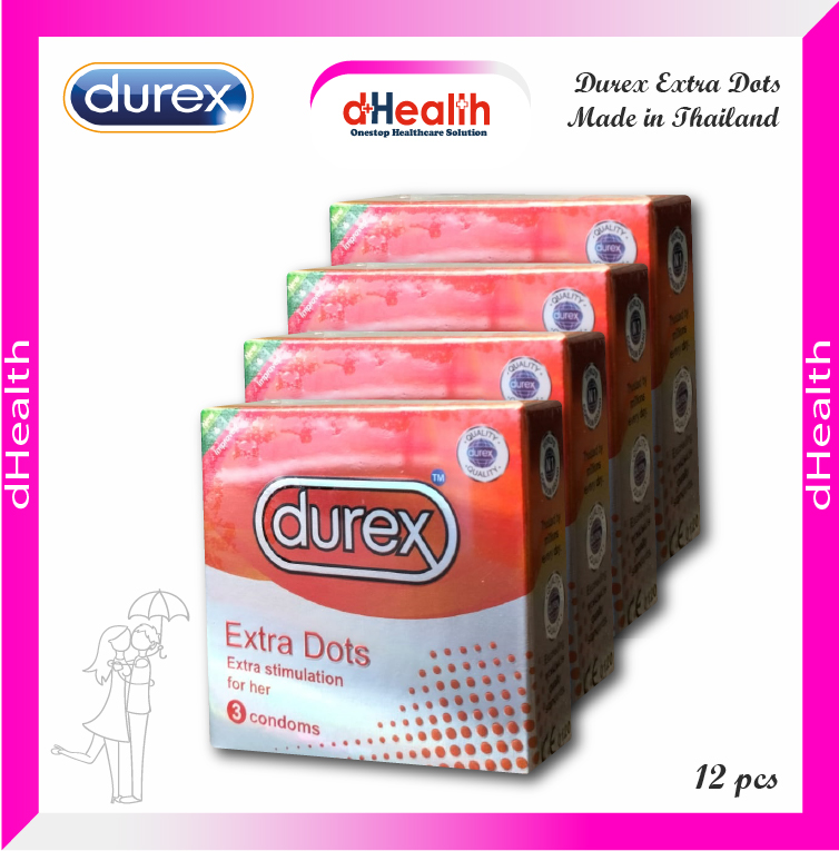 Durex Extra Dots Condom 4,s Combo Pack (3x4)=12pcs