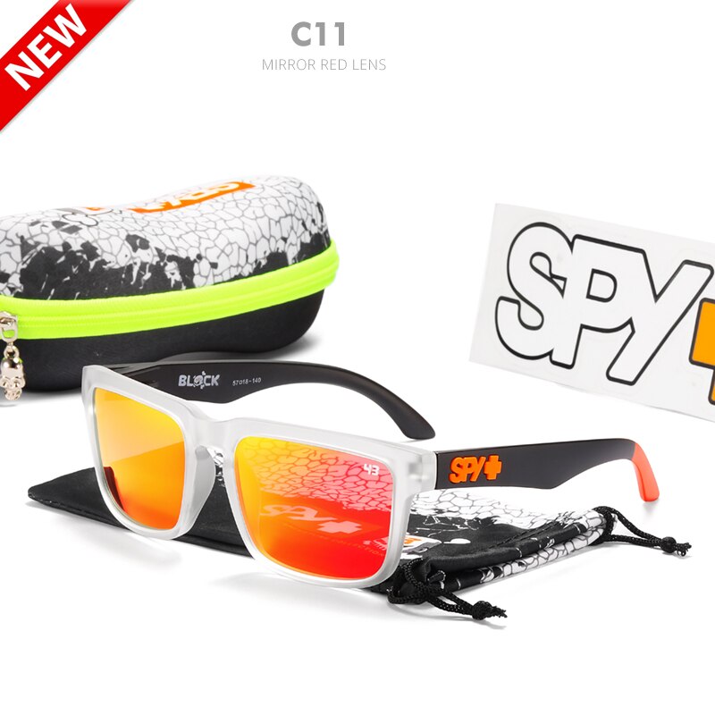 ken block Brand New men Square Sunglasses HD Polarized sport Sun Glasses Reflective Coating Mirror lens UV400 With Case. 