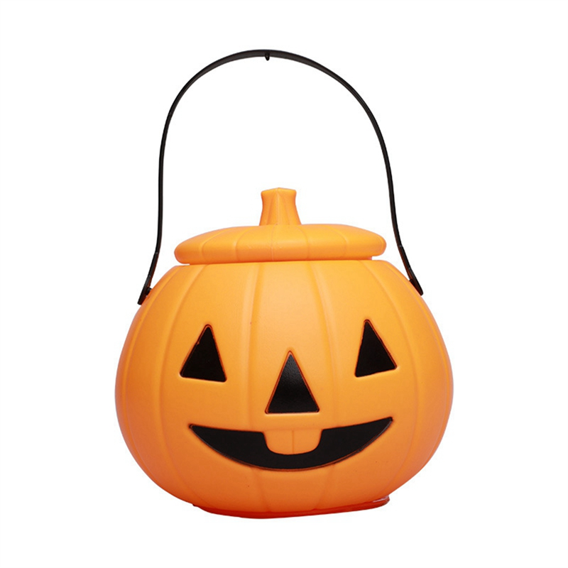 Halloween Pumpkin Lantern Children Pumpkin Lantern Halloween Portable Pumpkin Bucket Children