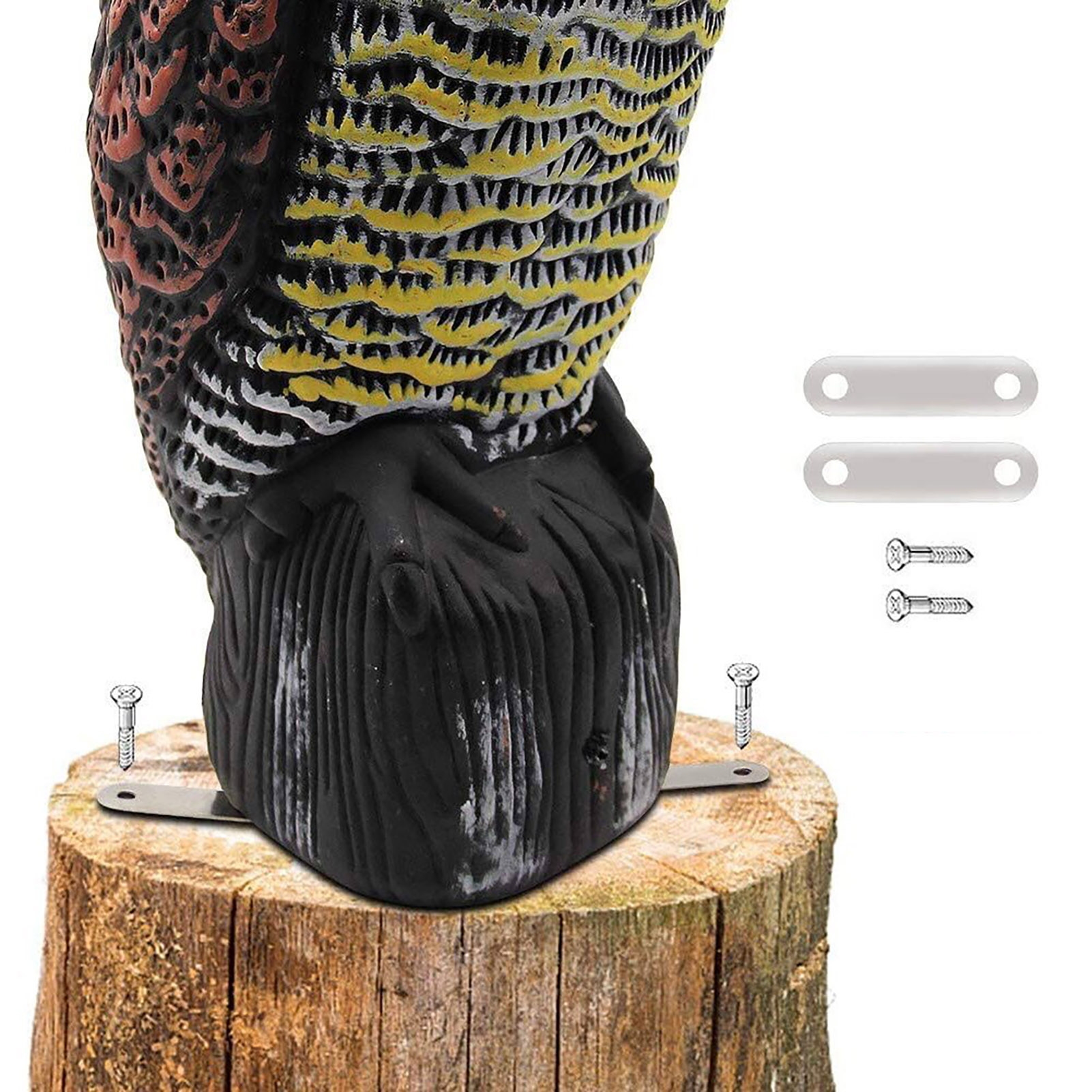 Garden Protector Owl Decoy Outdoor Solar Owl Statue with Light-up Eyes Sound Perfect for Home Garden Decor Halloween Animal Ornament for Indoor Outdoor Use Sensor Owl Decoy Statue
