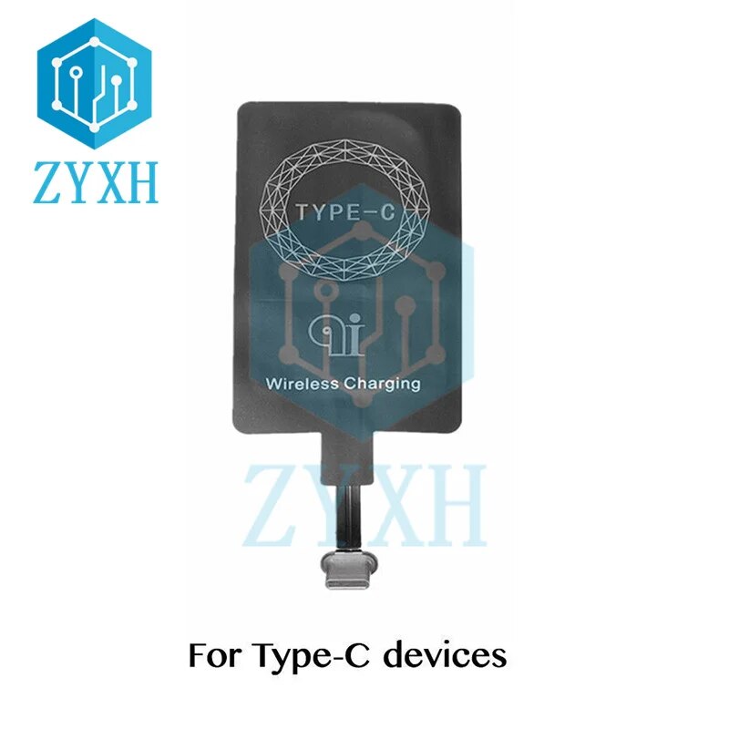 5V 1.5A Wireless Charger Receiver Type C Micro USB Qi Fast Wireless Charging Adapter for IPhone Android Samsung Huawei Xiaomi. 