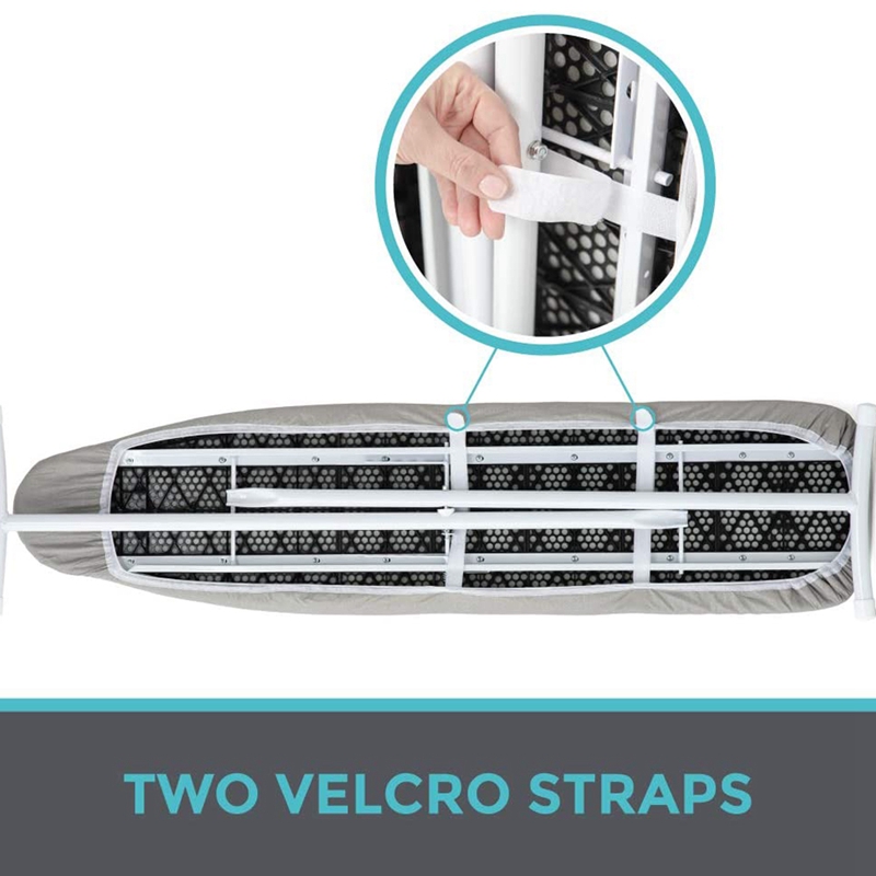Reflective Silicone Ironing Board Cover with Two Nylon Sticker Straps Boards Scorching and Staining Elastic Edge Covers. 