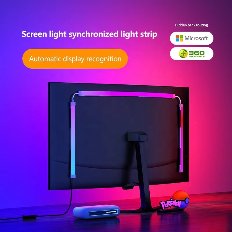 Skydimo Color Music Game Sync 24 Screen Gaming Amosphere Ambient Smart TV Monitor LED Strip Backlight Light for Computer Screen. 