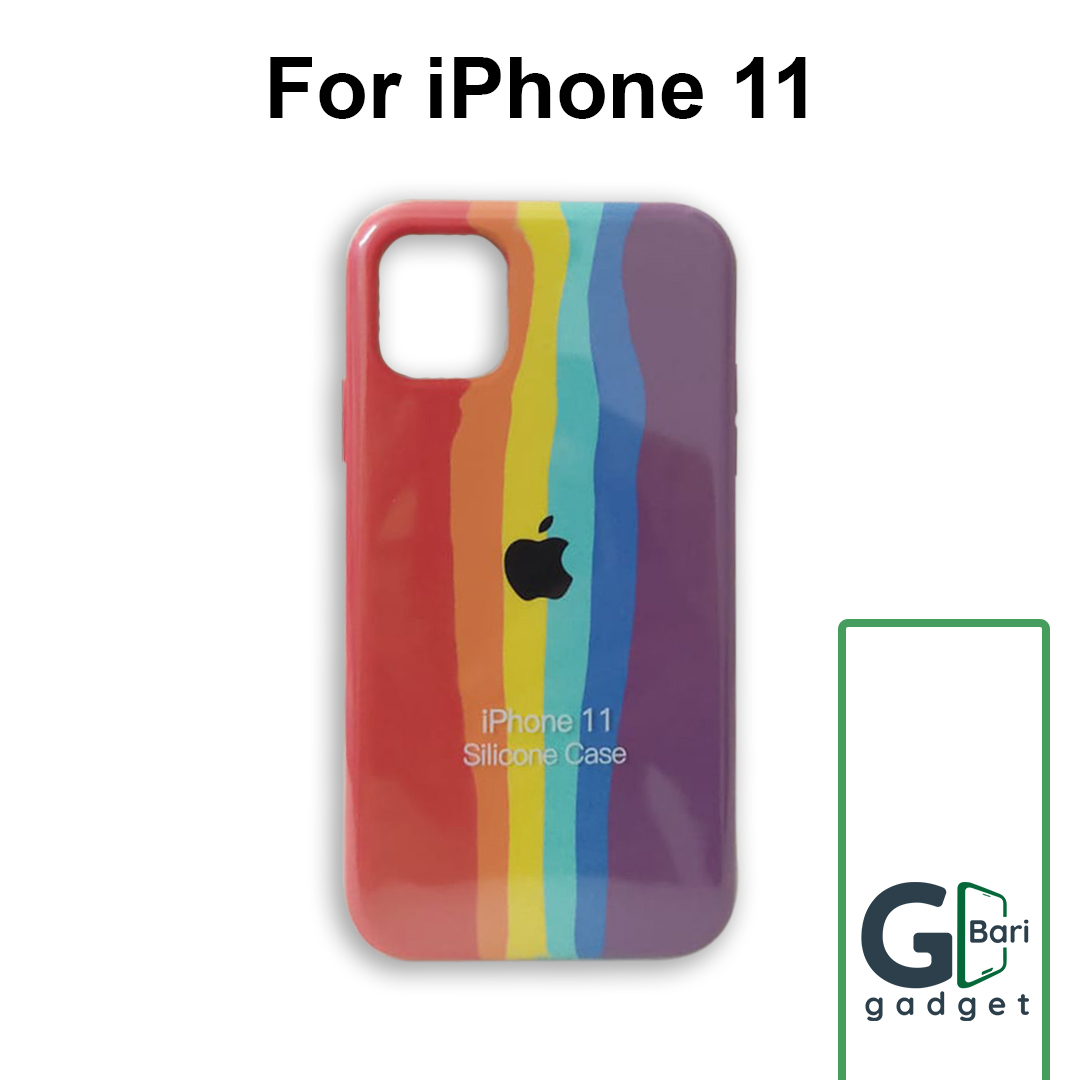 Rainbow Silicone Iphone 11 Multicolor IPhone 11 INC Rainbow