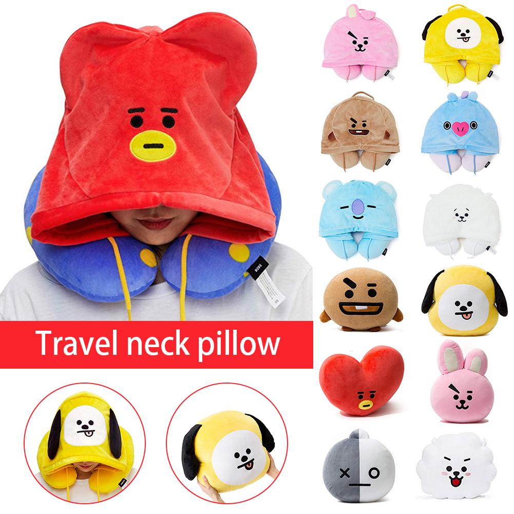bt21 neck pillow hoodie