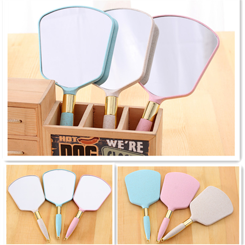 HD handle makeup mirror handheld beauty dressing portable portable European style retro mirror wholesale daily necessities