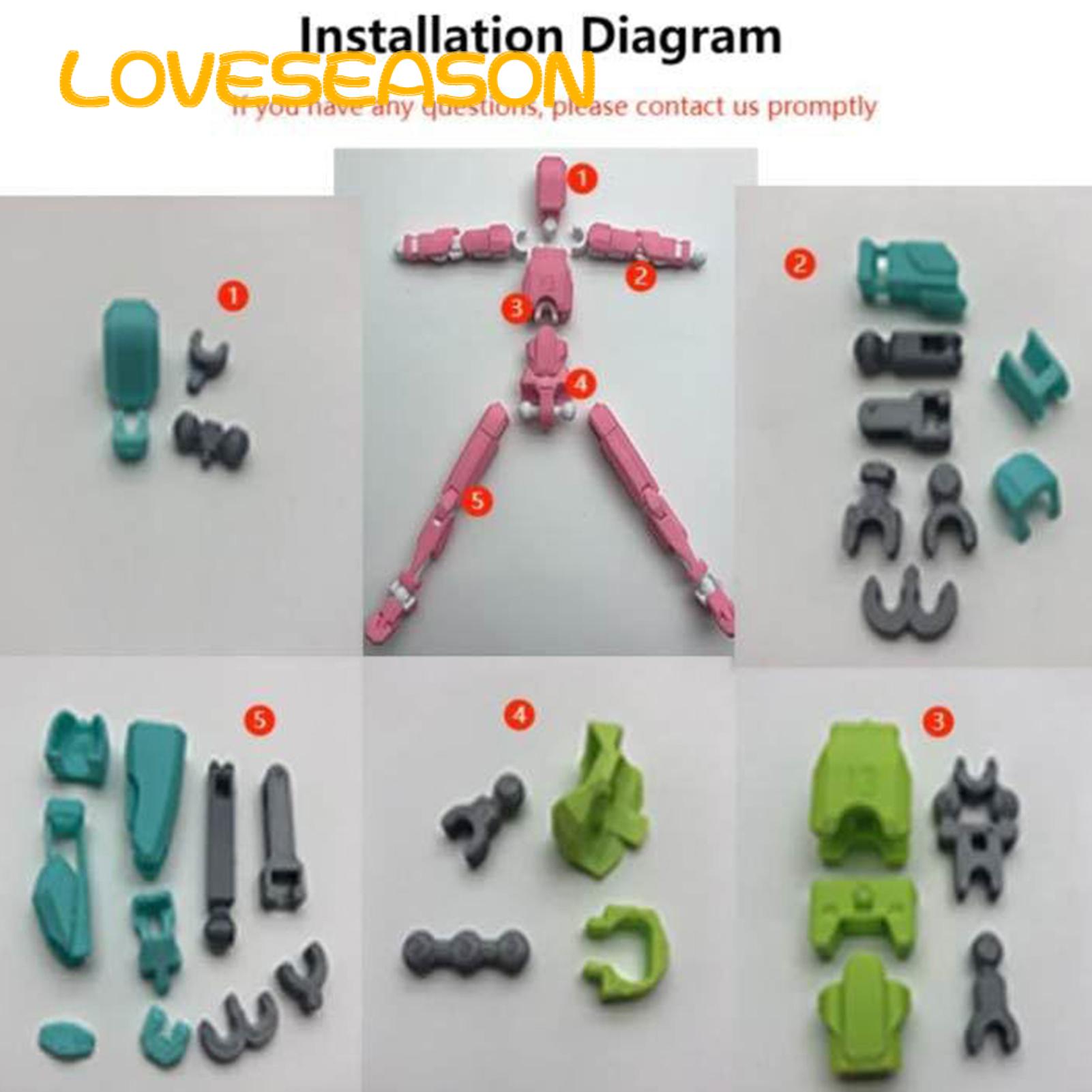 3d Printed Action Figure Multi-jointed 3d Printed Robot Action Figure with Weapon Movable Joint Model for Desktop Decoration Buyers' Choice Desktop Action Figure. 