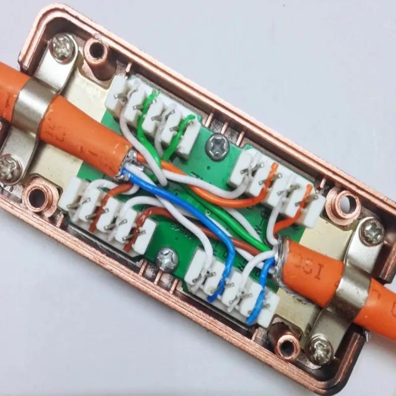 RJ45 Junction Box Network CAT7 600MHz Ethernet LAN Cable LSA Connection Adaptor RJ45 Extention Adapter RJ 45 Extention Box. 
