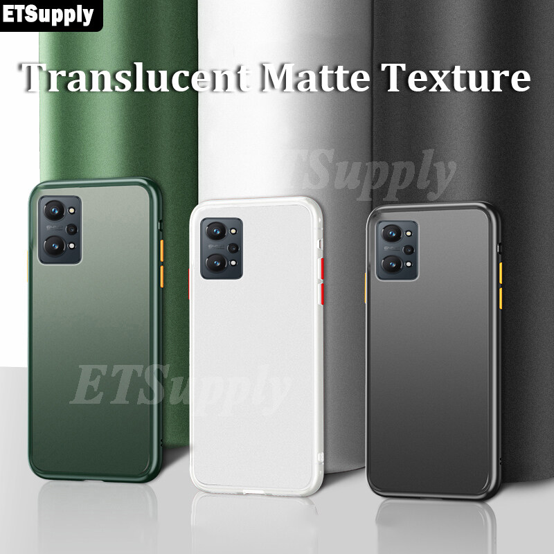 Luxury Shockproof Scrub PC Matte Phone Case for Realme GT2 Transparent Soft Edge Silicone Frame Hard Clear Protecive Back Cover for Realme GT2 Phone Cover