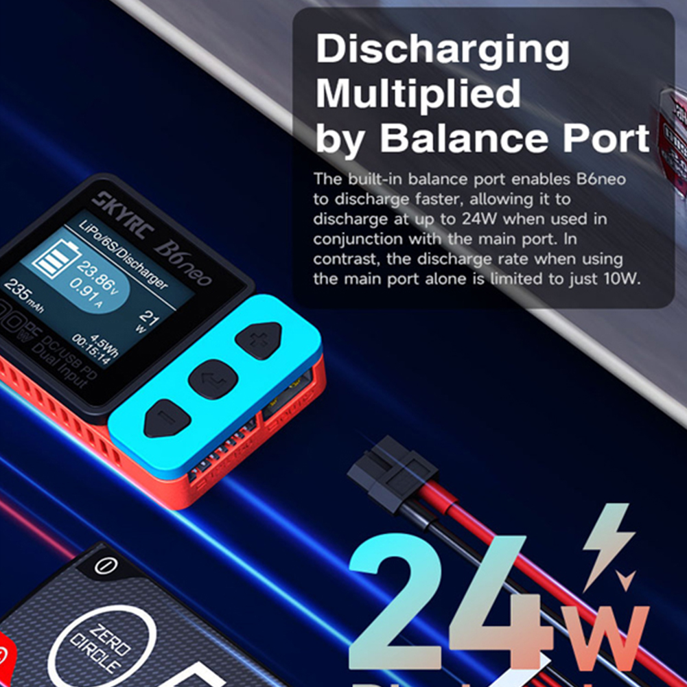 GC SkyRC B6neo Smart Charger DC 200W PD 80W 10A DC/PD Dual Input Battery Balance Charger Spare Parts SK-100198. 