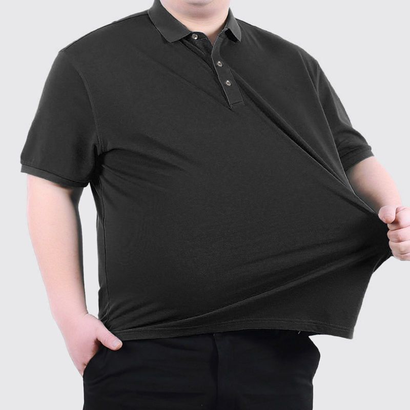 【8XL】Plus size overweight manpoloShirt Fat Guy Extra Large plus-Sized Loose Top Summer Thin Lapels Short SleeveTT-shirt. 