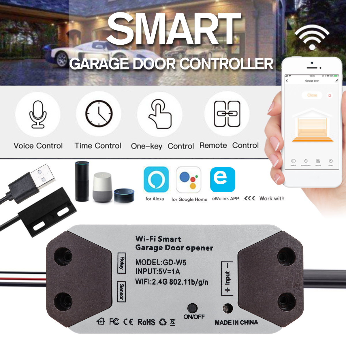 alexa garage door opener diy