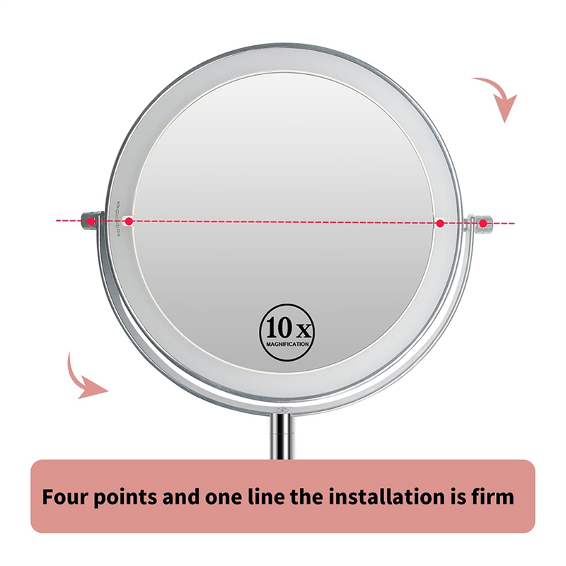 Wall Mounted Vanity Mirror 8 Inch Swivel with Extension Arm Lamp Vanity&Bathroom Mirror with 3 Color Tem. 