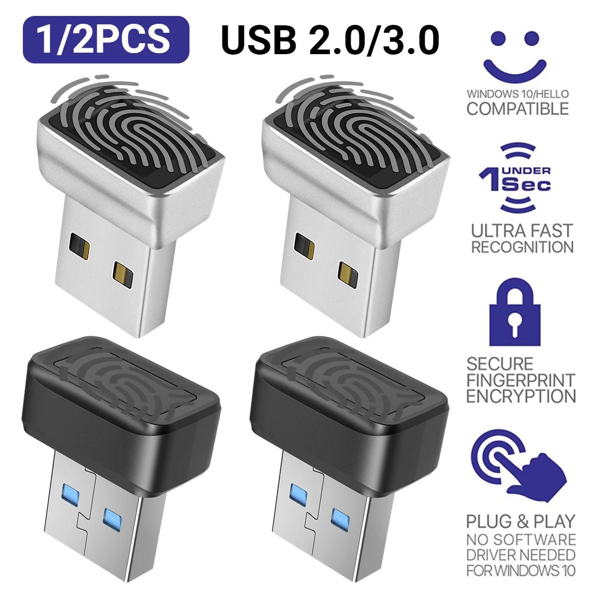 USB Fingerprint Reader Module for Windows 7 8 10 11 Hello, Biometric Scanner Padlock for Laptops PC Fingerprint Unlock Module
