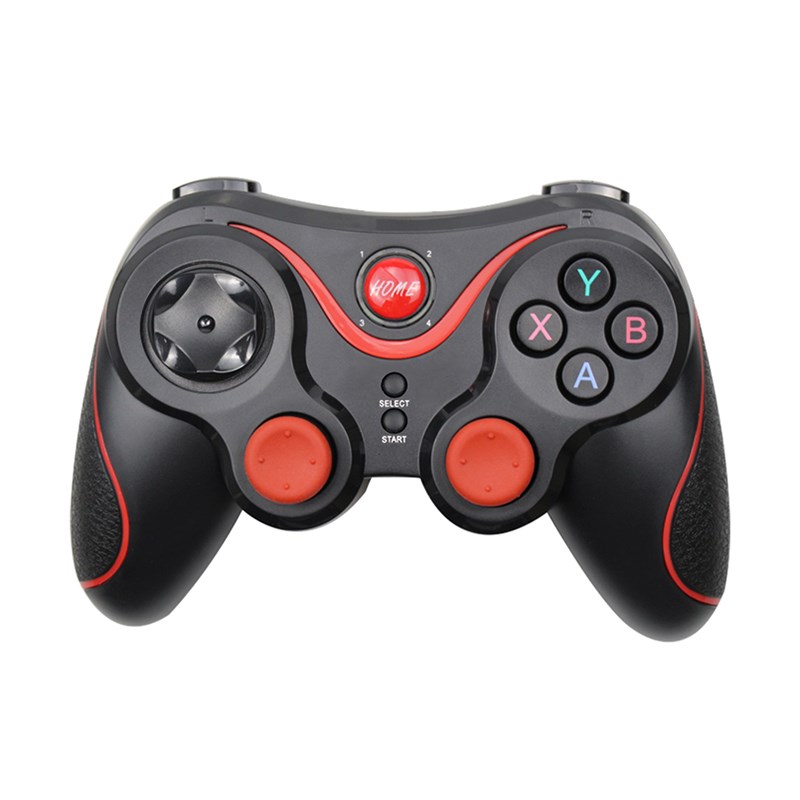 Brain Andr joystick suitable for controller supports Bluetooth T3 wireless control 3.0 game PS3 joystick game control suitable for tablet PC oid mobile phone with stand. 