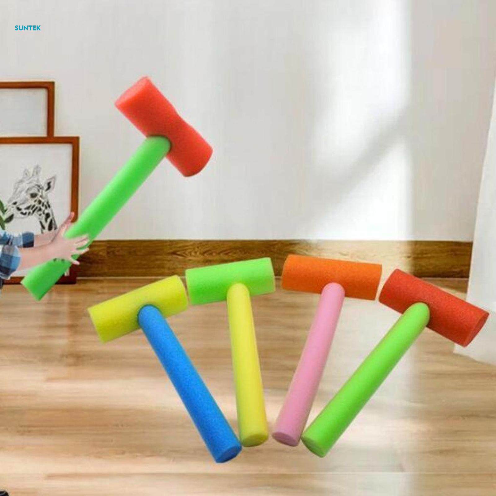 4 Pieces Foam Hammer Developmental Toy Simulation Portable Educational Hammer for Kids