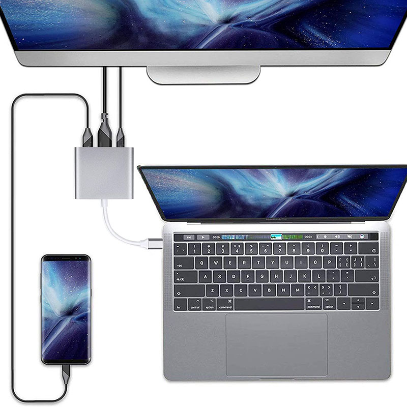 Type-C Adapter Cable Converter for Apple USB-C Digital AV Multiport Adapter MJ1K2AM/A HDMI and USB  FW3. 