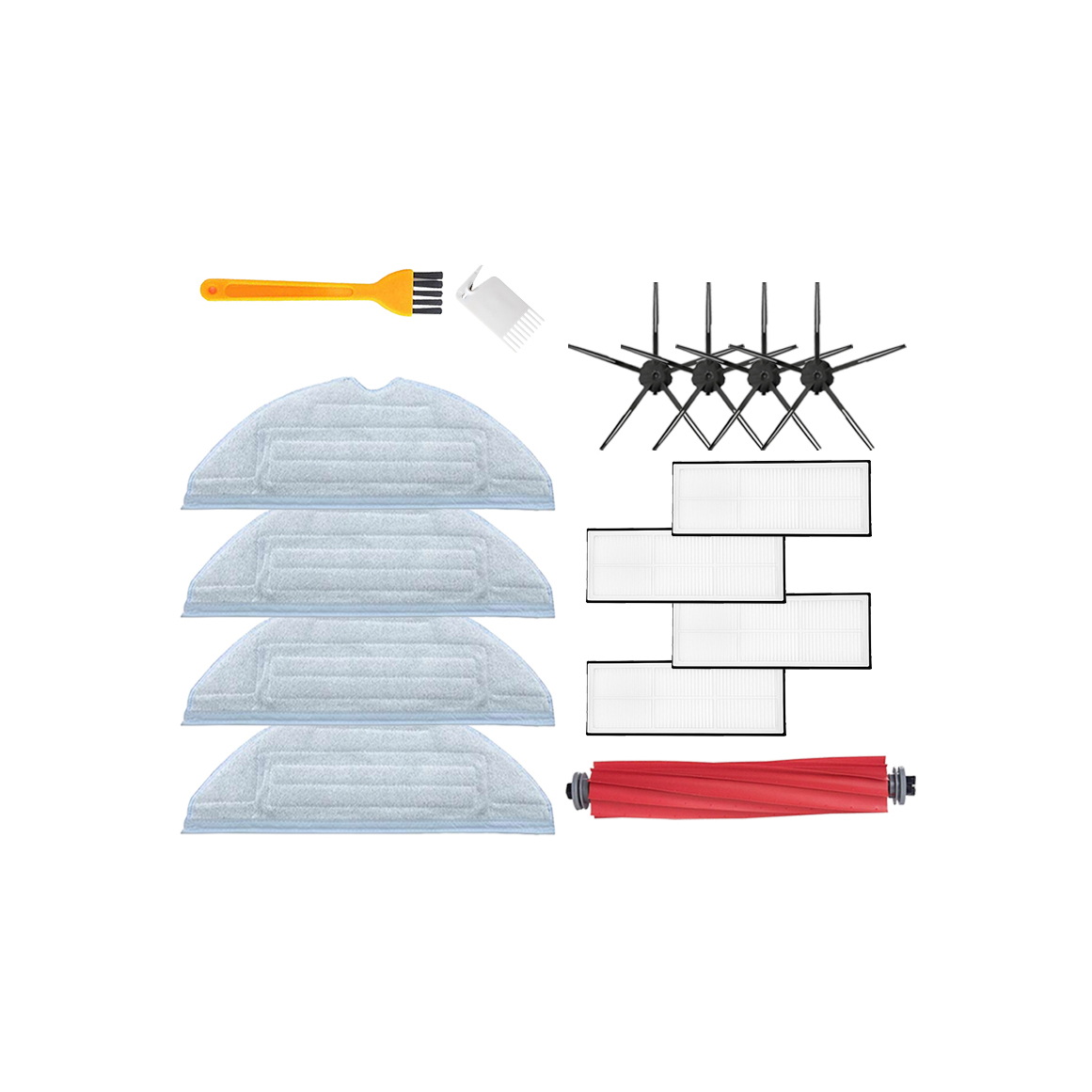 Replacement Main Side Brush Mop Cloth Rag Hepa Filter for