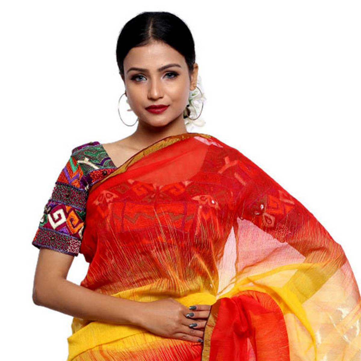 Half Silk Sharee Without Blouse Piece For Women