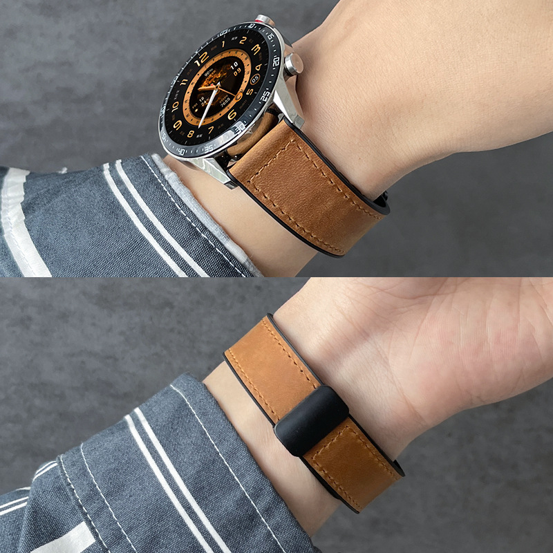 Compatible with Huawei GT4 strap watch4 watch gt3/2Pro leather strap GT men's Honor Magic band. 