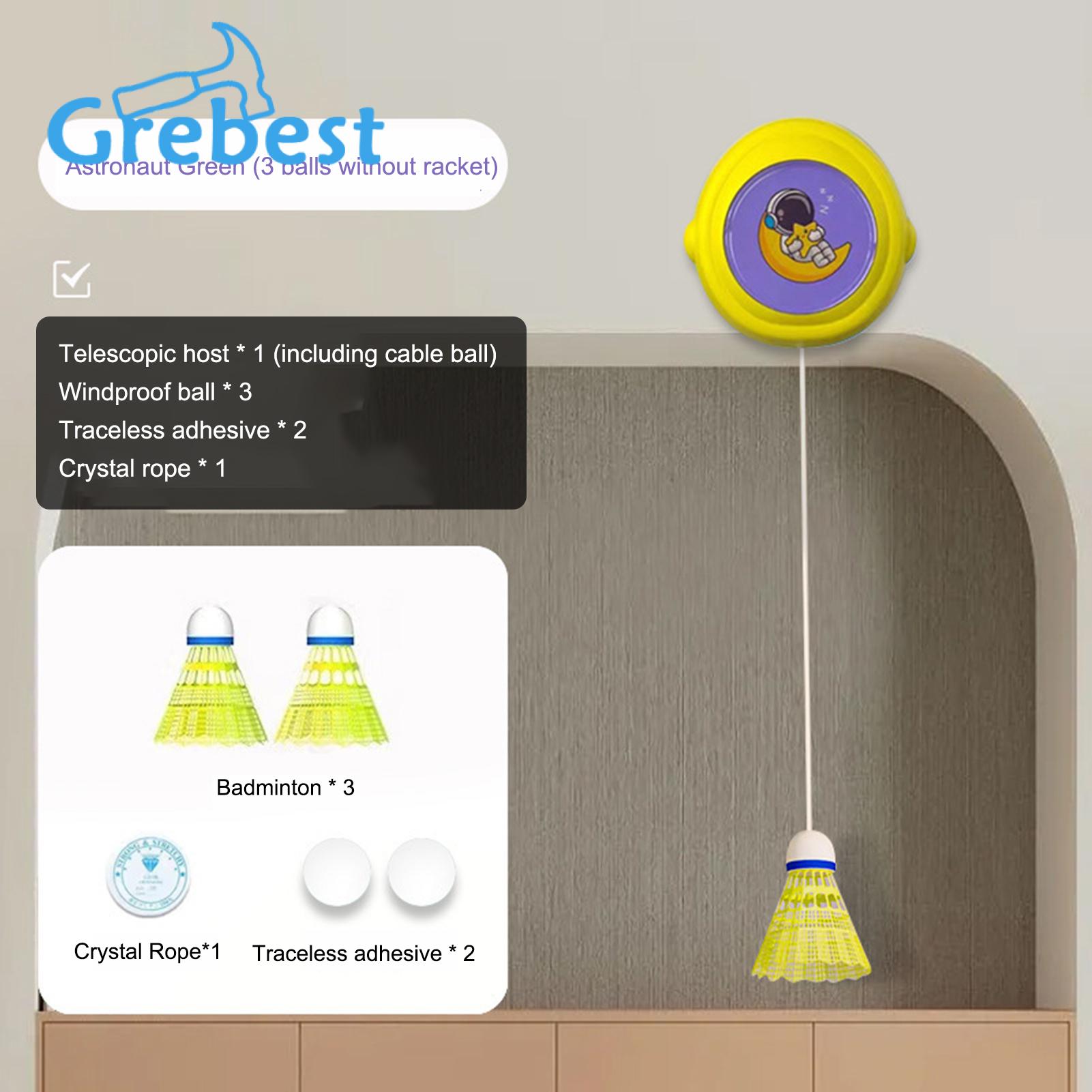 Badminton Trainer Portable Height-adjustable Badminton Rebound Trainer for Solo Practice Easy Installation Simple to Use Ideal for Southeast Asian Buyers Badminton Training Tool. 