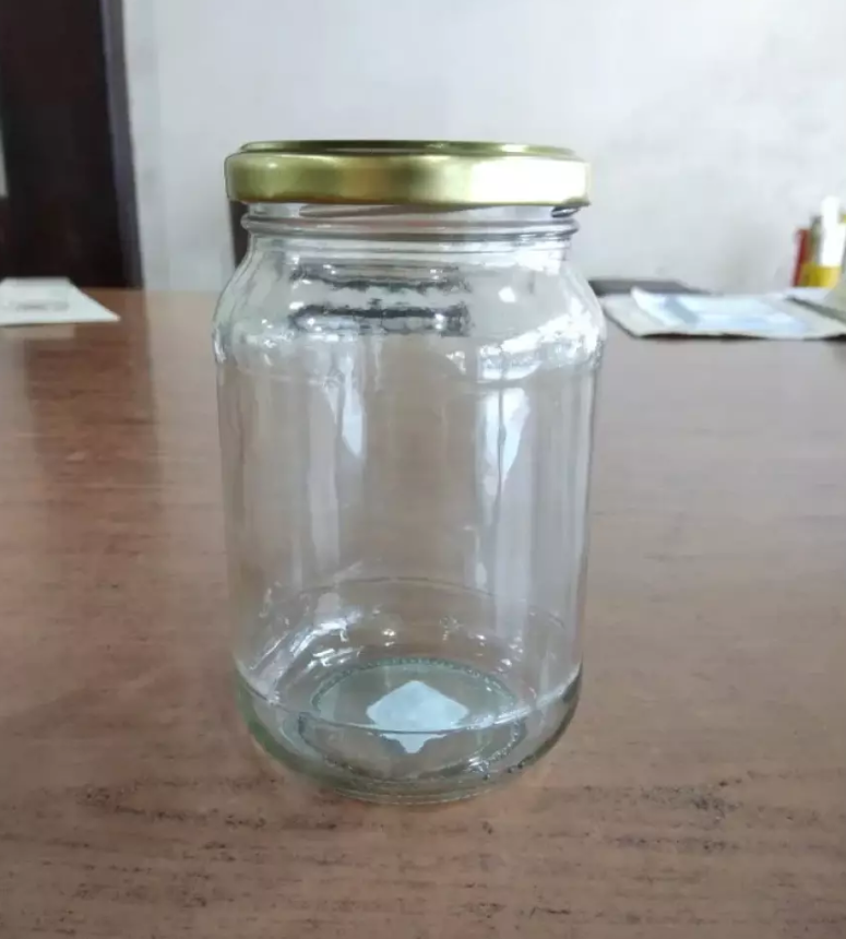 Glassware food jar , food container, glass jar (250 gm) black 6 piece set