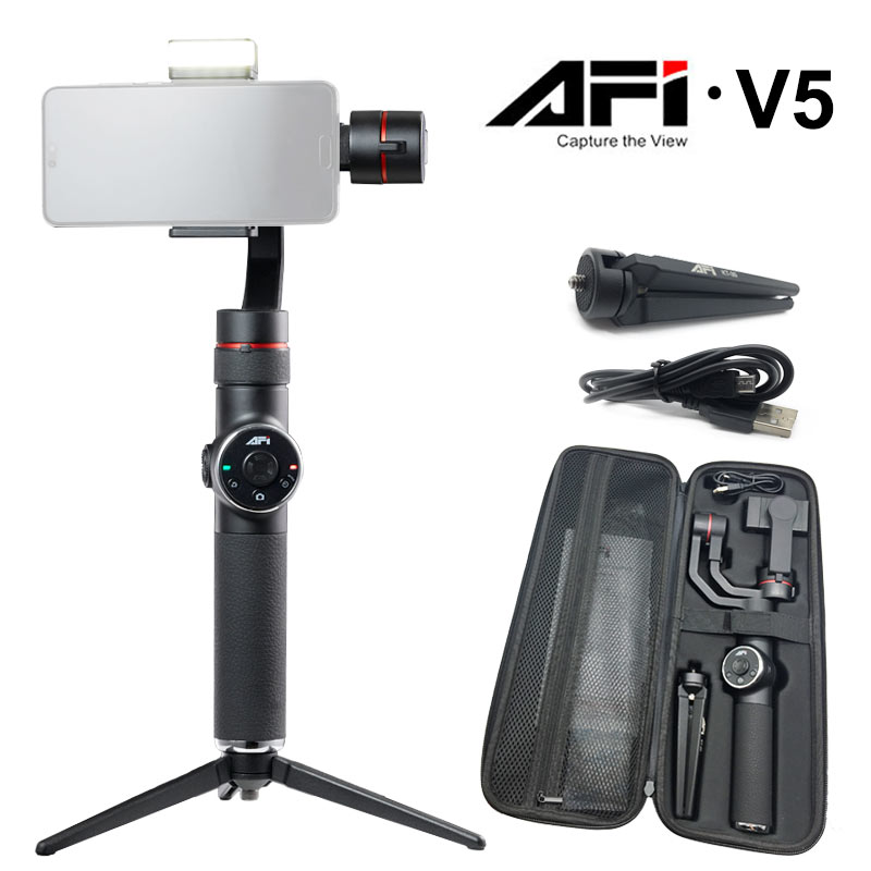 AFI Handheld Gimbal Smartphone Stabilizer 3-Axis Selfie Stick Gopro Action Camera, Cell Phone Tracking Gimbal For Tiktok or Volg. 